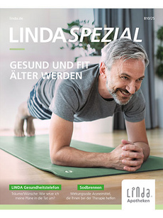 Zeitschrift LINDA Spezial mit dem Titelthema „Gesund und fit älter werden“.