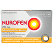 Das Bild zeigt die Verpackung von Nurofen 200 mg Schmelztabletten Lemon.