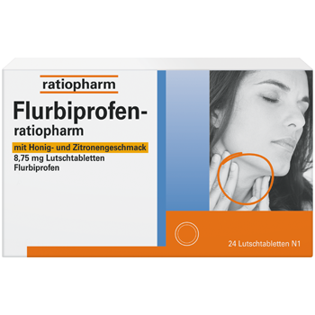 Flurbiprofen-ratiopharm mit Honig- und Zitronengeschmack 8,75 mg Lutschtabletten