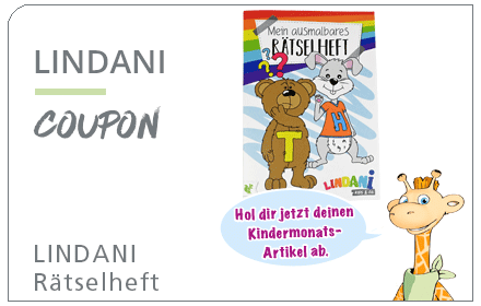Coupon mit dem LINDANI Rätselheft.