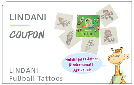 LINDANI Coupon Juni 2026 Fussball Tattoo