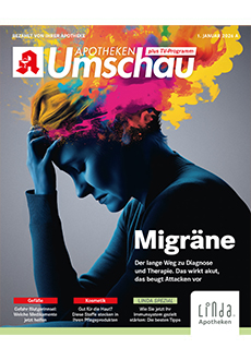 Cover der Apotheken Umschau zum Thema Migräne.